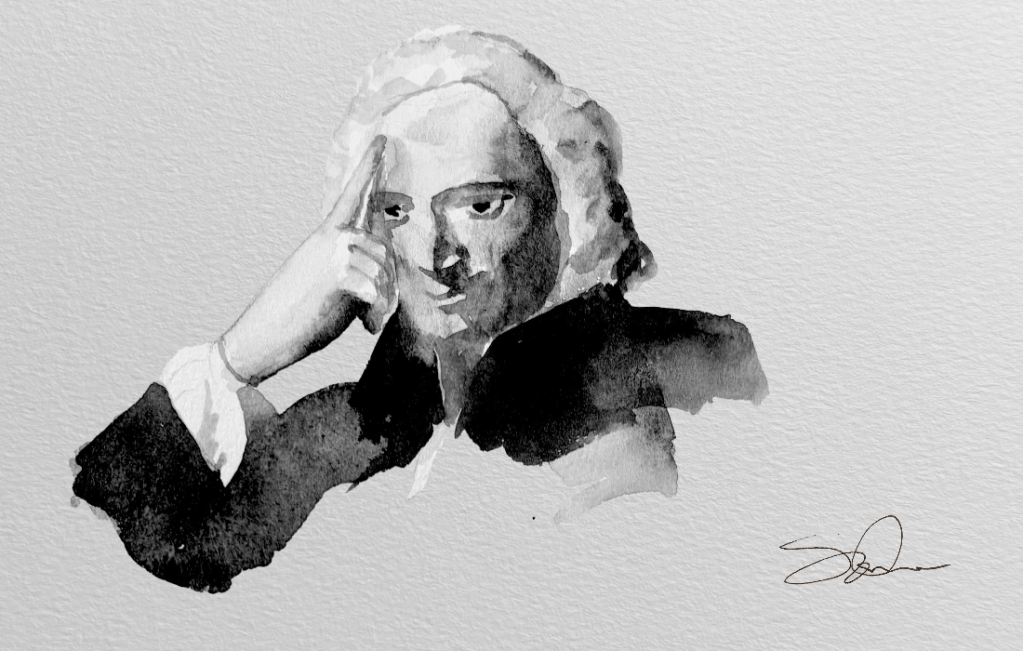Image showing a portrait sketch of Irish/English writer Laurence Sterne.