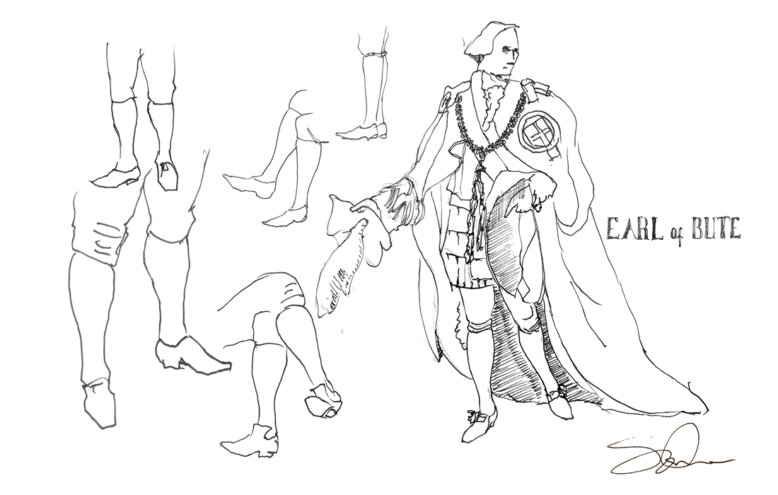 Sketching an 18th Century Man’s Leg