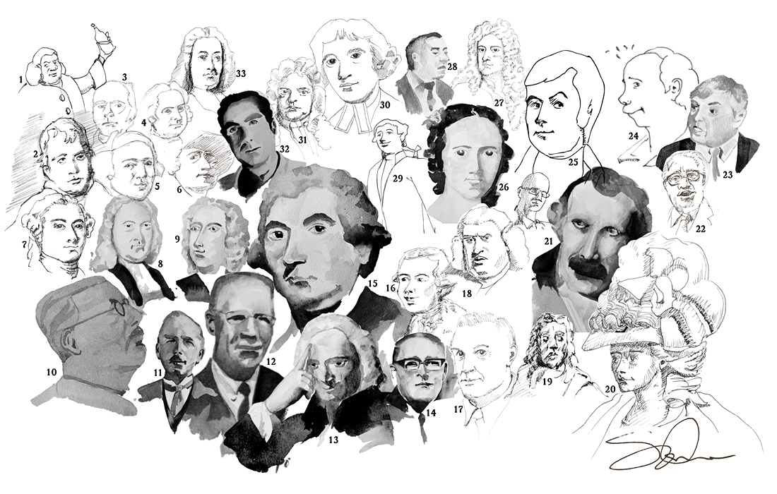 Eighteenth Century Faces Sketched by Genius Fan